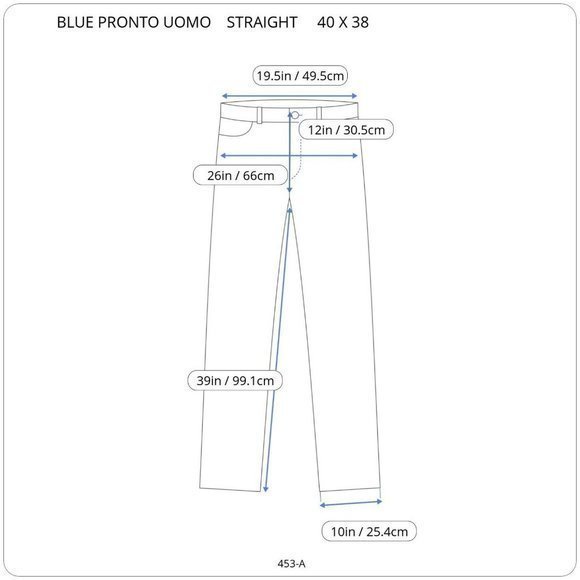 Blue Pronto Uomo Straight Leg Jeans Dark Big & Tall 40‎ X 38 Act 39 X 39 - Picture 3 of 12